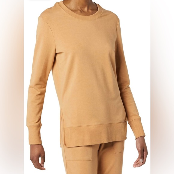 Tan Crewneck Sweatshirt EUC Modal Crew Neck Camel Caramel Daily Ritual R… - Picture 6 of 7